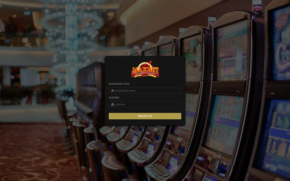 Prijava u Max Bonus Club web backoffice — Angular administratorska i operatorska konzola