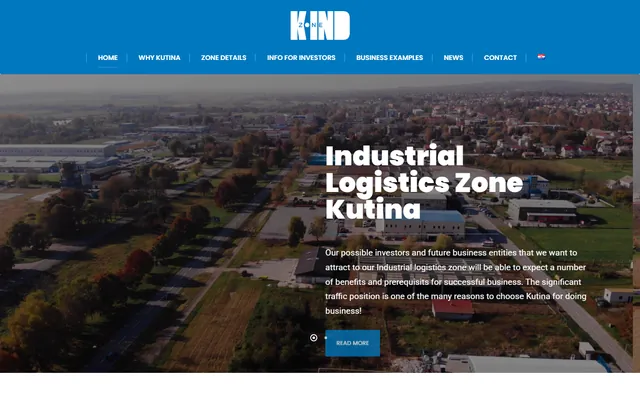 kind.hr homepage — Industrial Logistics Zone Kutina