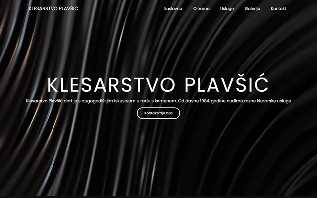 klesarstvo-plavsic.hr homepage — stonemasonry workshop